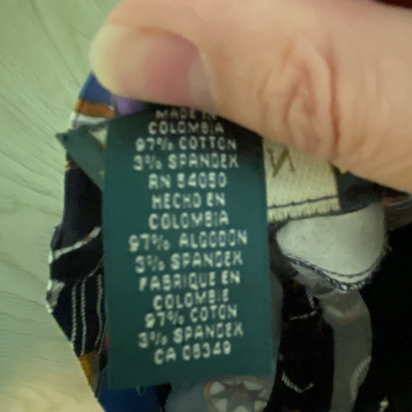 Vintage Lauren Ralph Lauren Nautical Sailing Print Bermuda Shorts Sz 8P - Picture 9 of 10